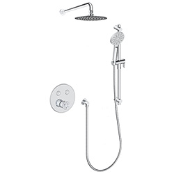 2 function push button thermostatic shower system