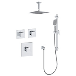 2 function thermostatic shower system