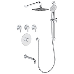 3 function thermostatic shower system