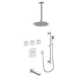 3 function thermostatic shower system