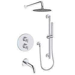 3 function thermostatic shower system (with or. without shared function)