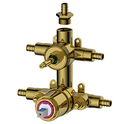 rough in valve for pressure balance with integrated 3 way diverter valve(shared or. no shared)(pex connection)