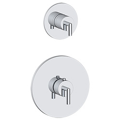 thermostatic valve trim with composed 2 function diverter with shared or. without shared function